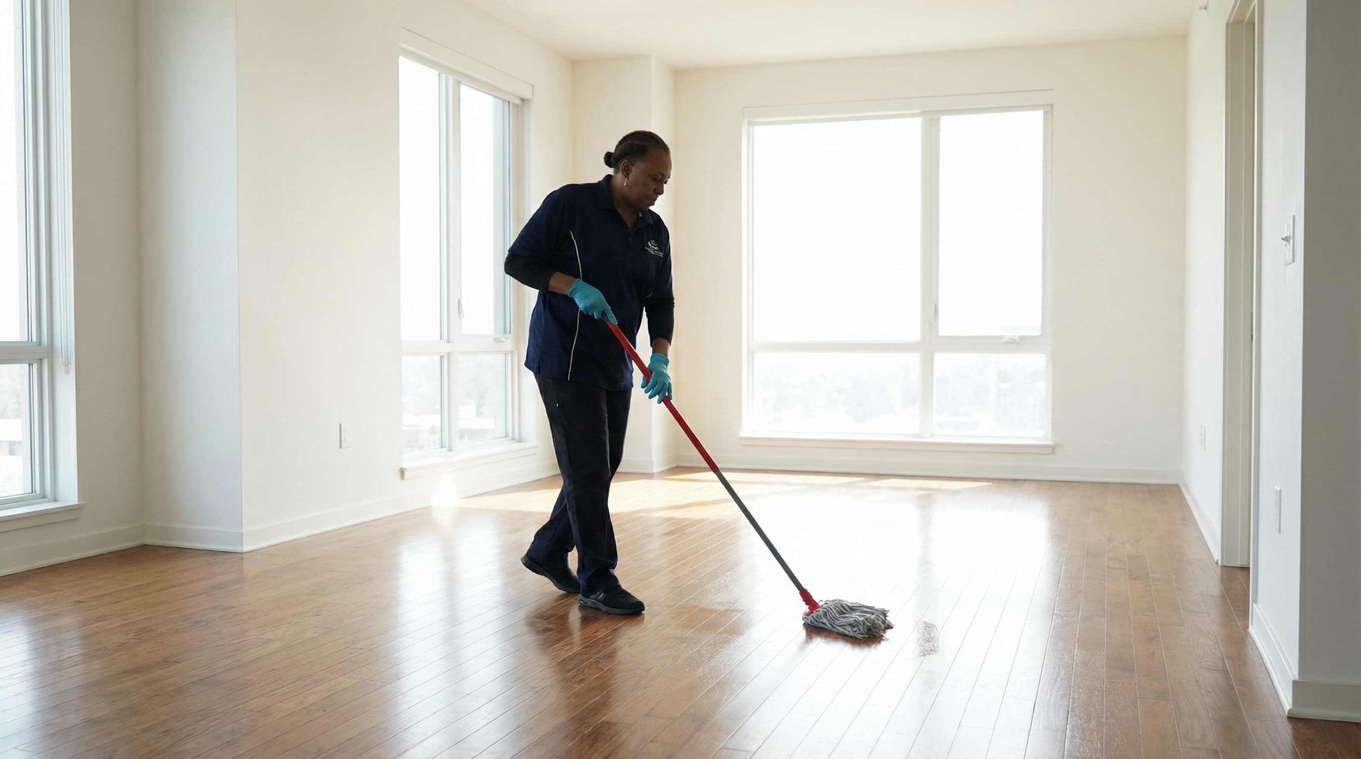 Professional move-out cleaning empty bright home