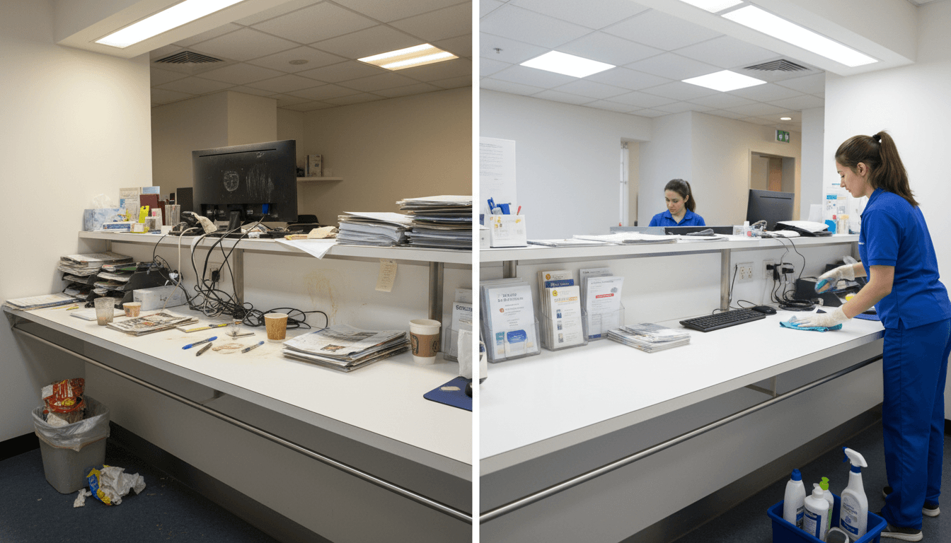 Medical Reception Before and After